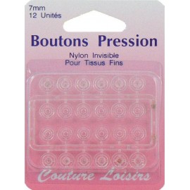 Bout. pression nylon invisible