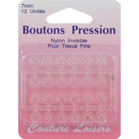 Bout. pression nylon invisible