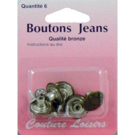 Boutons jeans x6