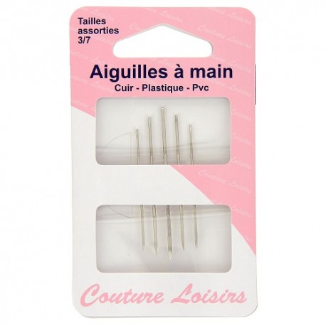 Aig. pour cuir, PVC ... x5