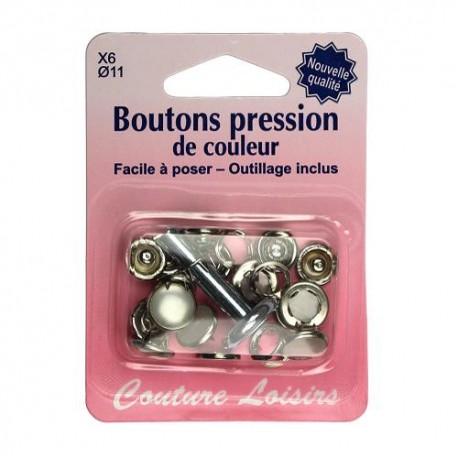 Bouton pression couleur